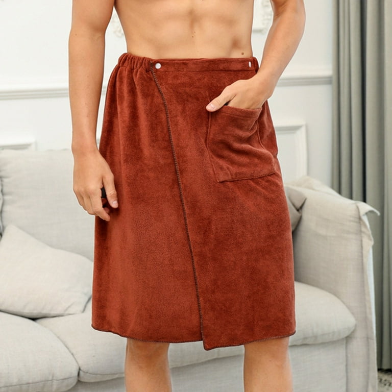 ZPAQI Man Wearable Bath Towel with Pocket Swimming Beach Towel