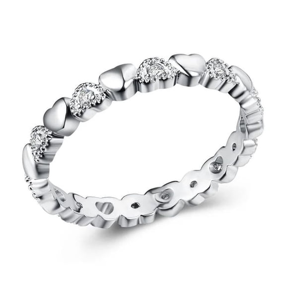 Heart Round Middle Finger Rings Surprise Birthday Gift For Besties Silver Plated Available Simple Rings