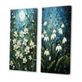 thumbnail image 3 of Designart "White Snowdrops landscape Pointillism III" Snowdrops Wall Art Set Of 2 - White Floral Canvas Set For Living Room Decor, 3 of 7