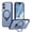 Blue, variant on ELEHOLD Shockproof Matte Magnetic Ring Kickstand Protective Case Wireless Charging for iPhone 16 Plus, Blue