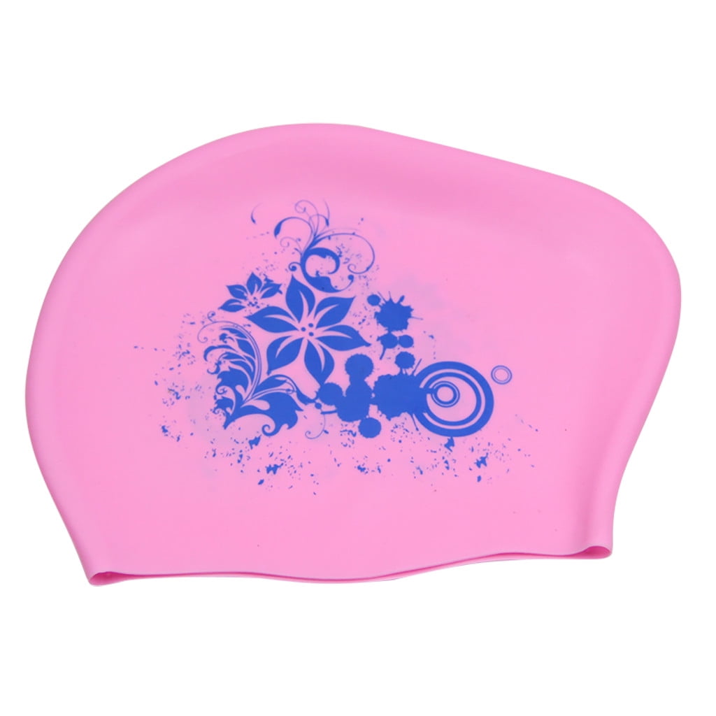 Swimming Cap Waterproof Silicone Swim Pool Hat for Adult Long Hair