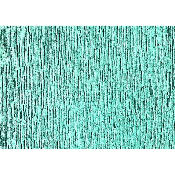 Ahgly Company Indoor Rectangle Solid Turquoise Blue Modern Area Rugs, 8' x 12'