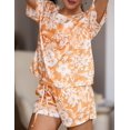 thumbnail image 3 of Ekouaer Women's Waffle Knit Two Piece Lounge Set, Soft Matching Outfits for Daily Wear, Casual Shorts Set with Elastic Waist & Pocket, 3 of 6