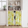 thumbnail image 6 of Farmhouse Daisy Kitchen Curtains 45 Inch Length, Spring Watercolor Yellow White Floral Green Tiers Curtains for Bathroom Bedroom Cafe, Light Filtering Small Window Treatment Drapes 2 Panels 42"Wx45"L, 6 of 8
