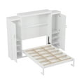 thumbnail image 5 of MODERNLUXE Full Size Murphy Bed,103.89" Large Murphy Bed Wall Bed with 2 Wardrobes and Storage Shelf,Space-Saving for Multipurpose Guest Room or Home Office, White, 5 of 9