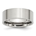 thumbnail image 1 of Bague Alliance en Acier Inoxydable 8 mm Homme Classique Plate pour Papa Hommes pour Lui, 1 of 10