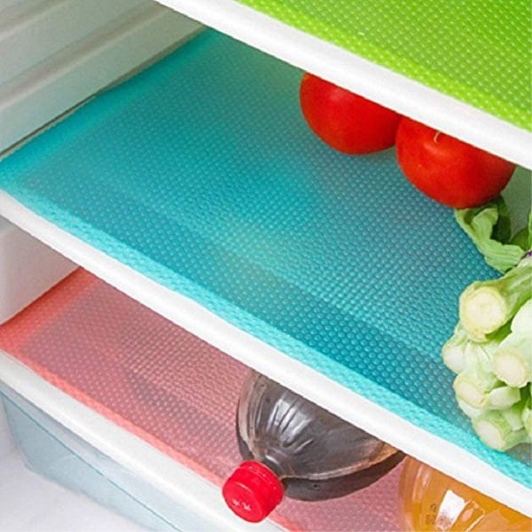 aiosscd 7 pcs shelf mats antifouling refrigerator liners washable can
