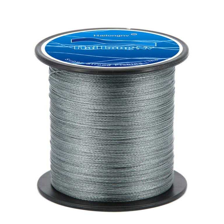 Braid Fishing 300m Braided Fishing Line Super Strong Solid Color PE  Material Line (Grey, 6.0) 