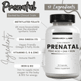 thumbnail image 2 of Research Labs Prenatal Vitamins for Women 2 Fer 1 Ad: 6X More Bioavailable Methylated Folate Folic Acid MTHF 5 | Supports Brain Development, Healthy Growth, 2 of 9