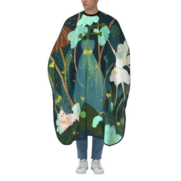 ZICANCN Hair Cutting Cape for Adults, Dream Forest Girl Cape Salon Barber Cape for Hair Stylist Shampoo Capes Waterproof 55x66 IN