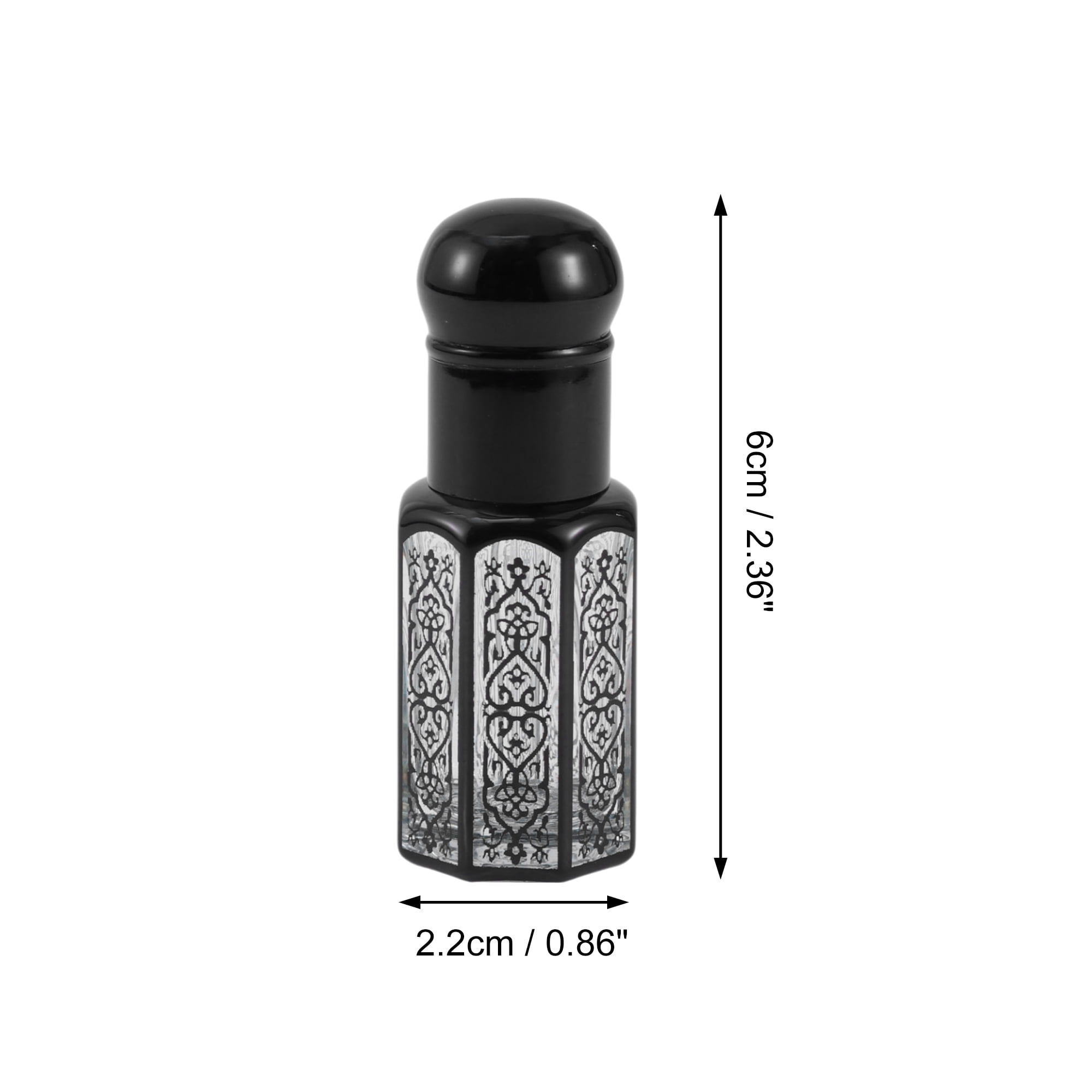 Unique Bargains Elegant Essential Oil Bottle for Bathroom 0.2oz 1 Pc Black