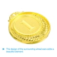 thumbnail image 3 of Uxcell 1st Award Medals, Round Flat Metal Medals with Wheat Pattern, Golden 6Pcs, 3 of 6