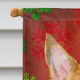 thumbnail image 3 of Carolines Treasures SS4703CHF Bull Terrier Flocons de Neige Rouges et Verts Drapeau de Noël des Fêtes Toile Format Maison, 3 of 4