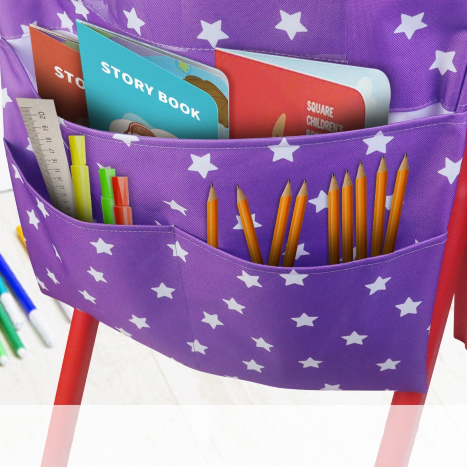 Clearance Pencil case under $20,Seat Back Pockets Storage Seat Sacks Convenient For Classroom Chairback Pocket Chair Pocket Organizer 2PC