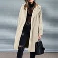 thumbnail image 2 of Trench Coat Women Winter Clothing for Women Women's Long Teddy Down Coat Winter Warm Puffy Jacket Fluffy Women's Coat Jackets Long Sleeve Casual Long Warm Plush Coats, 2 of 5