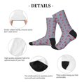 thumbnail image 4 of KLL Starfish Navy Blue Stripe Print Cool Socks Men's Women's Crew Socks Funny Crazy Novelty Stockings, 4 of 7