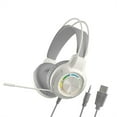 thumbnail image 1 of Casque de Jeu Filaire avec Lumière LED et Microphone à Réduction de Bruit, Compatible avec PS4 PS5 Ordinateurs Portables IPad Ordinateur, 1 of 9