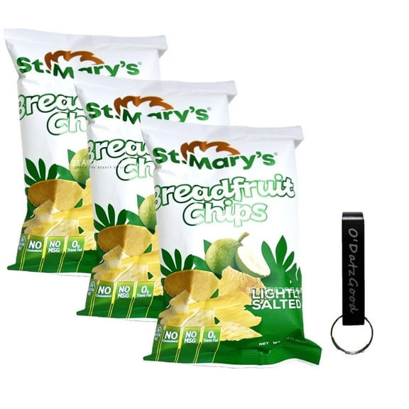 St Mary’s BreadFruit Chips 1.76 oz  (50g) Pack of 3 Packaged w/ ODatzGood