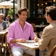 thumbnail image 5 of Evdexr Mens Linen Shirts Henley 3/4 Sleeve T-Shirt 2026 Summer Oversized Casual Tees Lightweight Button Up Breathable Vacation Tops XL, 5 of 5