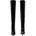 thumbnail image 5 of BLISSFUL STEP Faux Velvet Pointed Toe Stiletto Heels Over the Knee High Boots for Women Black 7, 5 of 6