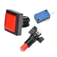 thumbnail image 3 of Botón de juego 44x44 cuadrado interruptor pulsador iluminado LED 12V con interruptor micro para arcade video 5 colores 5 piezas, 3 of 5