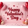 thumbnail image 4 of Valentine's Day Party Decoration Backdrop with Red Roses and Gift Box Background Hearts Banner Holiday Event Background Photo Props Romance, 4 of 4