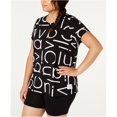 thumbnail image 1 of Camiseta gráfica con logotipo Calvin Klein para mujer negro 2X, 1 of 1