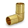 thumbnail image 2 of PEX X PEX 90 Degree Elbow Barb Pipe Fitting 1/2 Inch Brass (pack of 10), 2 of 3