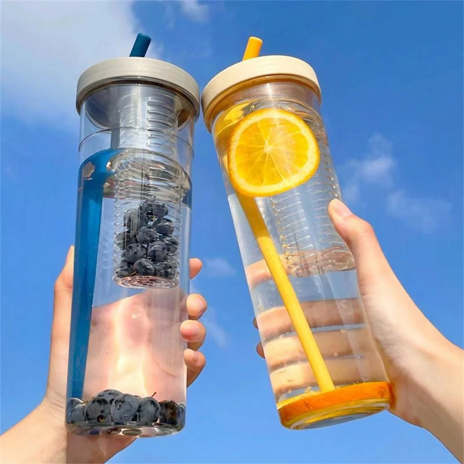 24 oz Clear Water Bottles with Straw, 6 Pack Bulk Reusable Sports Water  Bottle with Handle, Wide Mou…See more 24 oz Clear Water Bottles with Straw,  6