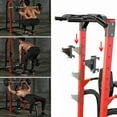 thumbnail image 5 of ZENOVA Pull Up Bar Adjustable Power Tower Squat Rack Dip Stands Strength Training Equipment for Home Gym, Red, 5 of 5