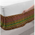 thumbnail image 2 of Geometric Bed Skirt, Mexican Zigzag with Stripes Rhombuses and Circles Colorful Latin American Motifs, Elastic Bedskirt Dust Ruffle Wrap Around for Bedding Decor, 4 Sizes, Multicolor, by Ambesonne, 2 of 2