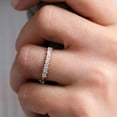 thumbnail image 4 of SOLITAIRE JEWELS Solid 14K Yellow Gold Stackable Baguette Moissanite Diamond Ring, 4 of 5