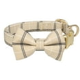 thumbnail image 5 of Pet Artist Adjustable Dog Collar with Cute Bow Tie - Fashion Plaid Pet Neck Strap for Puppy & Cat with Metal Buckle, Multiple Colors & Sizes, 5 of 9