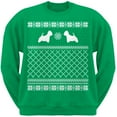 thumbnail image 1 of Westie Green Adult Ugly Christmas Sweater Crew Neck Sweatshirt, 1 of 1