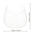 thumbnail image 2 of CHOK 3pcs Glass Slant Cut Fish Bowl Plant Terrarium Micro Landscape Displaying Bottle, 2 of 6