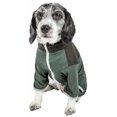 thumbnail image 2 of Pet Life Active 'Embarker' Heathered Performance Estiramiento en 4 direcciones Calentamiento de cuerpo completo en dos tonos, 2 of 7
