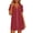 Red, variant on Bosfbai Womens Nightgowns - Casual Solid Color Short Sleeve Sleep Shirt, Spring Sleepwear for Women, Button Down Ruffle Hem Nightdress for Bedtime & Loungewear