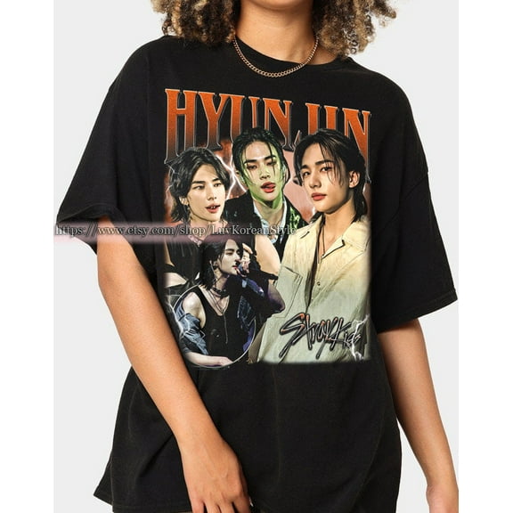 Limited Hyunjin Stray Kids KPop Tshirt Vintage Unisex Shirt