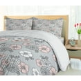 thumbnail image 5 of Ambesonne Nature Duvet Cover Sets, Colorful Flowers Pattern, 2-Queen, Pale Taupe Pale Pink, 5 of 7