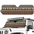 thumbnail image 2 of Uorisanigo Windshield Sunshade Sun Visor for Wrangler, Compass, Gladiator & Renegade, Ethnic Geometric Aztec Horse Sunshades Heat Shield, Aluminum Foil Structure Blocks UV Rays, 2 of 7