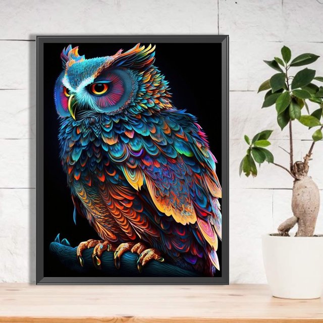 Cuadros Decorativos Pintura de diamante 5D DIY taladro redondo completo águila decoración del hogar arte artesanal (LP578) DQrwqpou embutido en tela