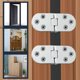 thumbnail image 3 of Bisagras de mesa plegables Conector plegable Accesorio de muebles de acero inoxidable Plegado de 180 grados, Grosor de 2,2 mm, Acabado cromado de acero de aleación de zinc, 4 piezas, 3 of 5