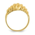 thumbnail image 2 of 14K Yellow Gold Ring Band Themed Polished Scalloped Dome, Size 9, 2 of 5