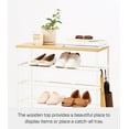 thumbnail image 4 of Yamazaki Home Six-Tier Shoe Rack, White, Steel,  Holds 18 to 21 shoes, Supports 39.6 pounds, 4 of 8