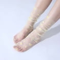 thumbnail image 2 of Certgust Socks for Women Under $5 Socks for Women Womens Socks Floral Print Socks Slouch Socks Spring Summer Breathable Trendy Casual Socks Simple Pack Nude Socks, 2 of 4