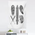 thumbnail image 1 of YOLO Tapestry, Baseball Bat Skateboard and Bicycle Silhouette Greyscale Sports Pattern, Fabric Wall Hanging Decor for Bedroom Living Room Dorm, 5 Sizes, Charcoal Grey and White, by Ambesonne, 1 of 1