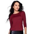 thumbnail image 4 of Blusa Ilusión 4423 rojo M Manga 3/4 Doble tela Escote redondo, 4 of 5