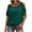 #04 Green 【Mix, Match & Rotate: Stock Up on Daily Colors】, variant on Women's Loose Fit Cold Shoulder Round Neck Short Sleeve Knot Solid Color Blouse Top Casual Daily Wear Summer Vacation | CSEONE,Army Green L