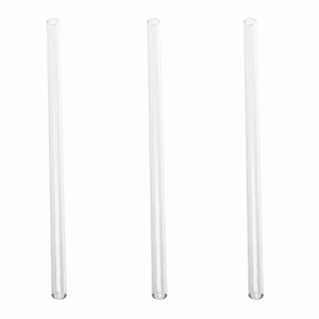 3X High Vidrio de Borosilicato Paja de Beber Boda Cumpleaños Cumpleaños DiÁMetro 8 mm Longitud 7 Pulgadas, Transparente