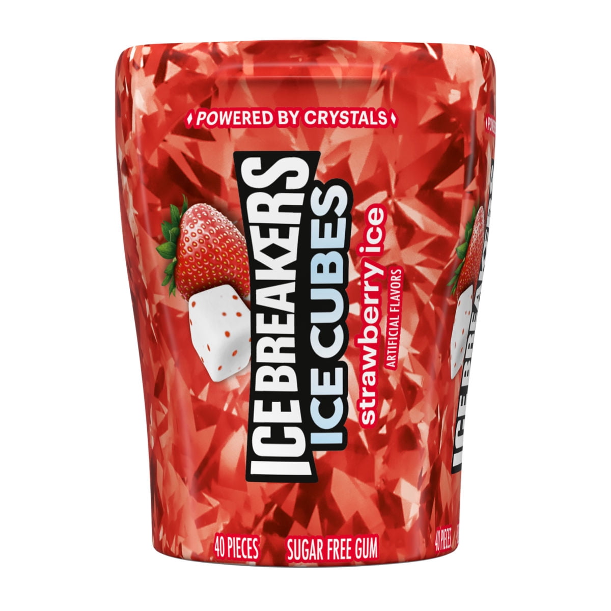 ICE BREAKERS ICE CUBES STRAWBERRY ICE FLAVORED BOTTLE PACK GUM